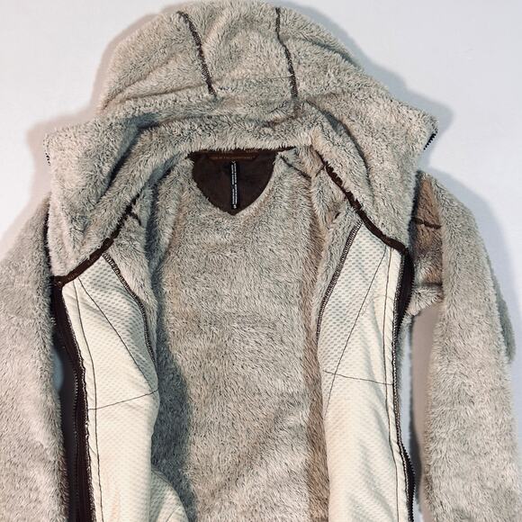 KÜHL Flight Jacket Women’s Small Plush Fleece Zip Hoodie Beige - Picture 16 of 16